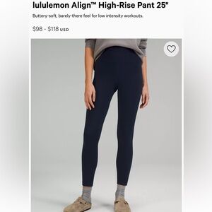 lululemon Align High-Rise Leggings in Navy